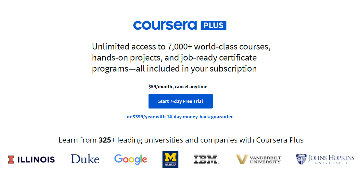 Coursera Annual Subscription